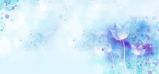 小清新 手绘荷花 喷墨效果背景高清