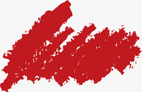 红色动感墨迹矢量图免抠