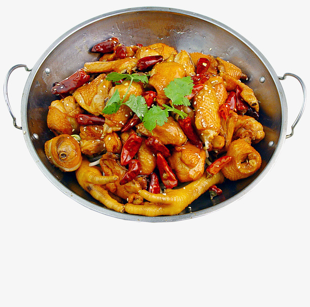 干锅鸡 鸡肉免抠
