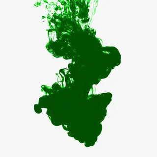 绿色水墨扩散团免抠