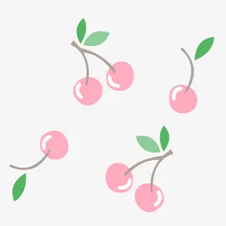 卡通红果樱桃果免抠