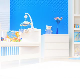 蓝色母婴产品玩具PSD分层主图背景素材高清