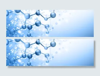 蓝色DNA分子科技背景高清