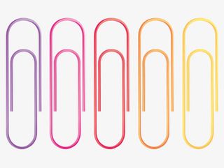 矢量学生素材彩色曲别针免抠