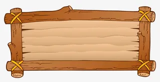 手绘木板指示牌安全标语填写免抠