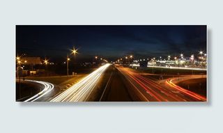 现代简约大气夜晚道路海报背景