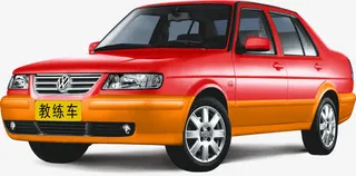 红色教练车免抠