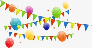 七夕情人节气球免抠