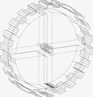 轮轴绘制图免抠