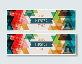 复古风潮流行元素设计免抠