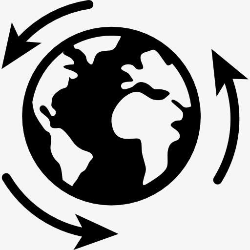 地球星箭环绕图标免抠