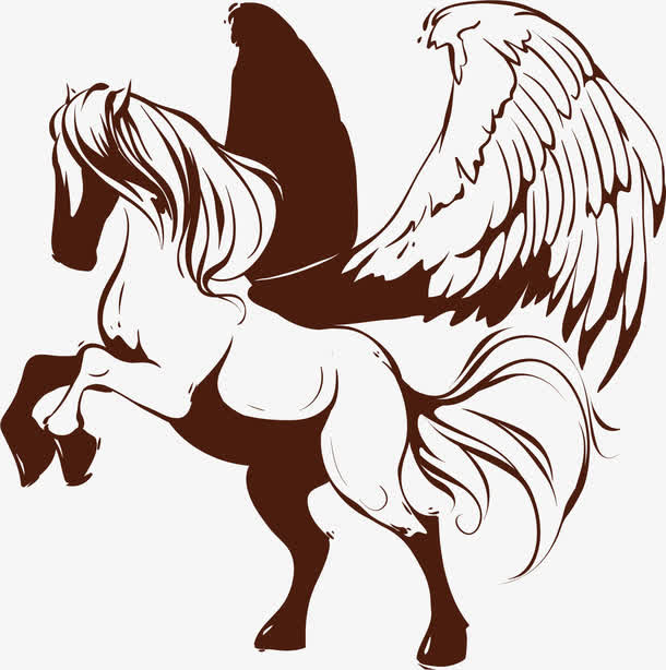 飞马 动物 剪影免抠