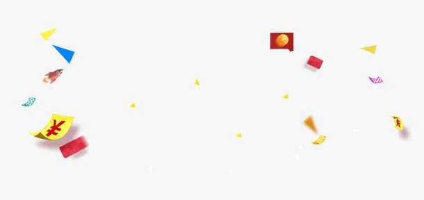 活动漂浮碎片免抠