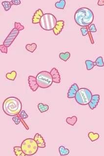 粉色卡通糖果平面背景高清