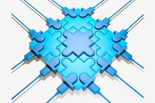 科技连接线条免抠