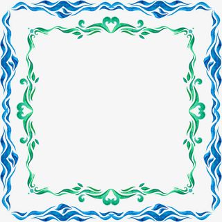 矢量小清新水波纹图案免抠