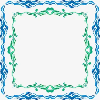 矢量小清新水波纹图案免抠