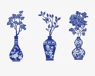 青花瓷图案免抠