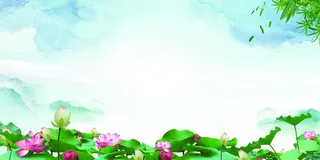 党政廉洁荷花展板背景高清