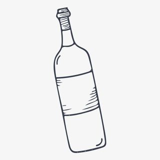 手绘红酒瓶免抠