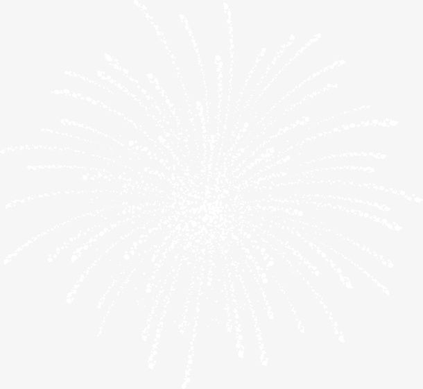 春节白色绽放的烟花免抠