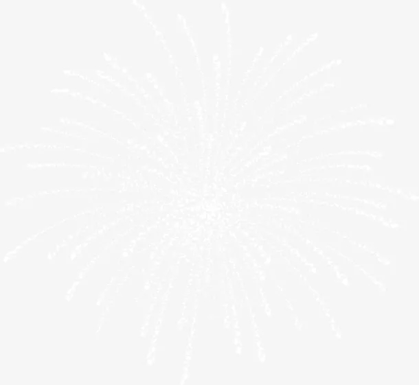 春节白色绽放的烟花免抠