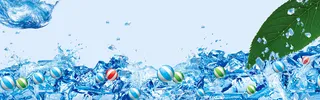 盛夏冰块banner背景高清