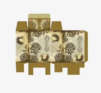 中国风传统包装盒展开图免抠 中国风传统包装盒展开图免抠