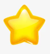 卡通 星星 黄色免抠