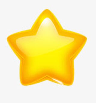 卡通 星星 黄色免抠