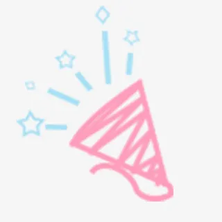 简笔画粉色小喇叭免抠