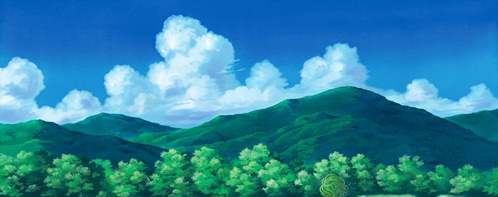 手绘自然背景高清