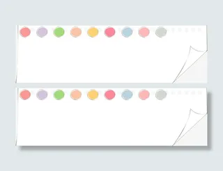 彩色圆点边框免抠