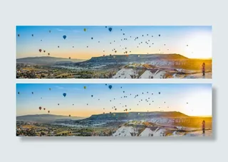 高清环境渲染效果热气球合成效果免抠