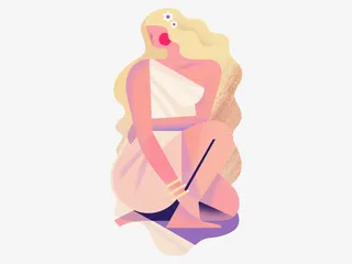 卡通手绘女王大人免抠