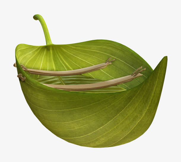 木棍树叶小船免抠