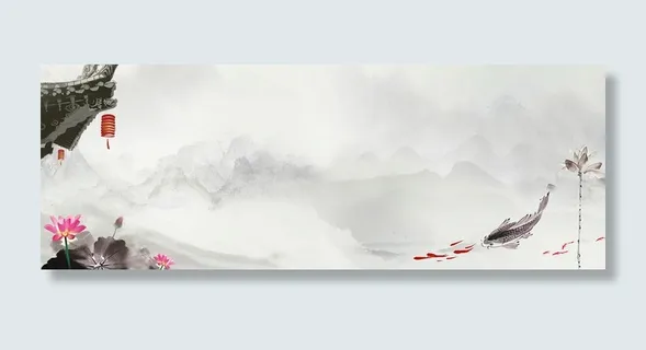 中秋佳节中国风水墨背景Banner高清 中秋佳节中国风水墨背景Banner高清