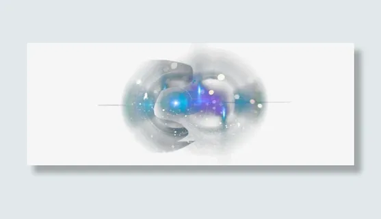 蓝色科技光线素材免抠