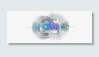 蓝色科技光线素材免抠