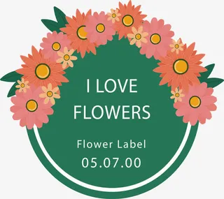 小雏菊装饰标题框免抠