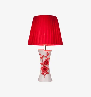 红色玫瑰花台灯免抠