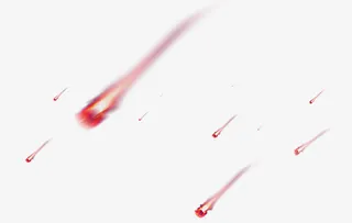 红色创意流星免抠