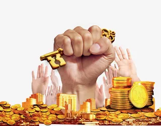 手握金钥匙的拳头免抠