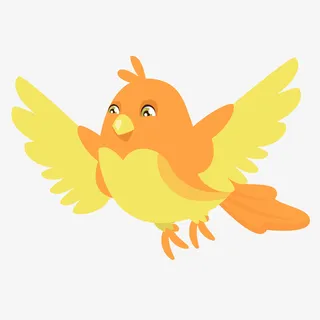 卡通黄鹂鸟PNG下载免抠