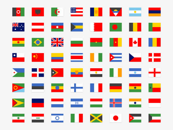 世界各国国旗图标免抠
