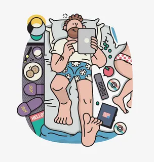 睡着玩手机免抠 睡着玩手机免抠