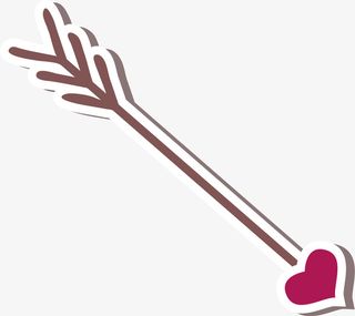 红色情人节丘比特之箭免抠