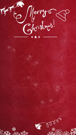 圣诞节白色雪花红色背景高清