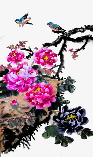 花鸟图免抠