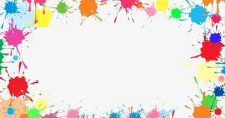 泼墨风格边框免抠